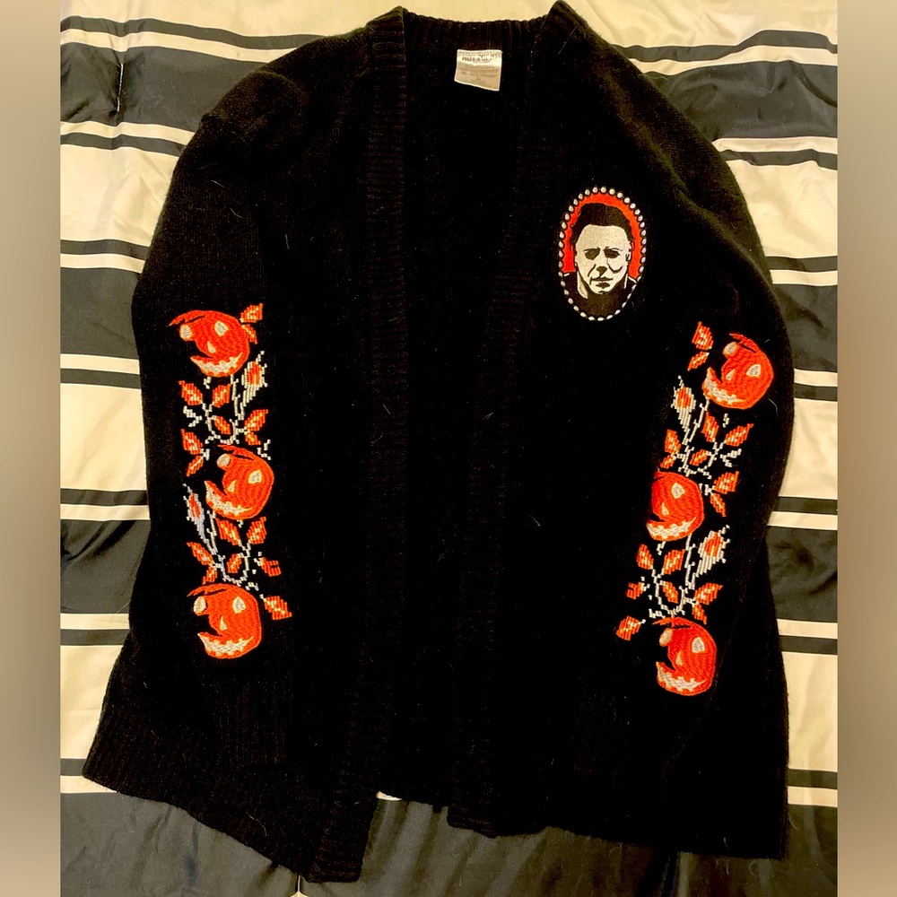 Halloween Michael Myers Pumpkin Girls Cardigan Plus Size